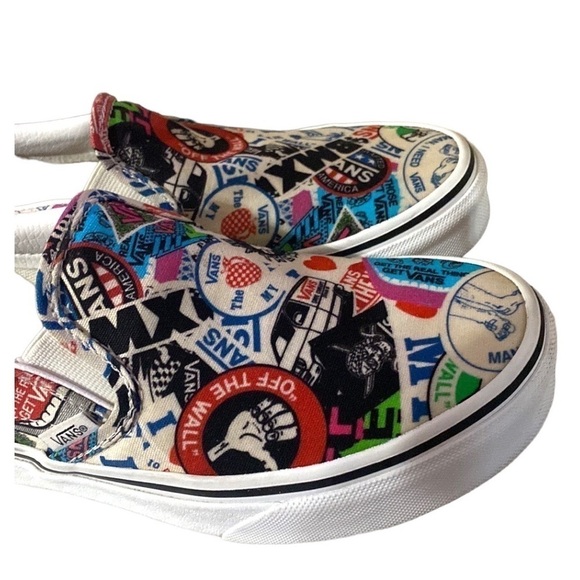 VANS BMX Slip-Ons Mash-Up Sticker Multi Color Women’s Size 5.5 - Picture 7 of 11